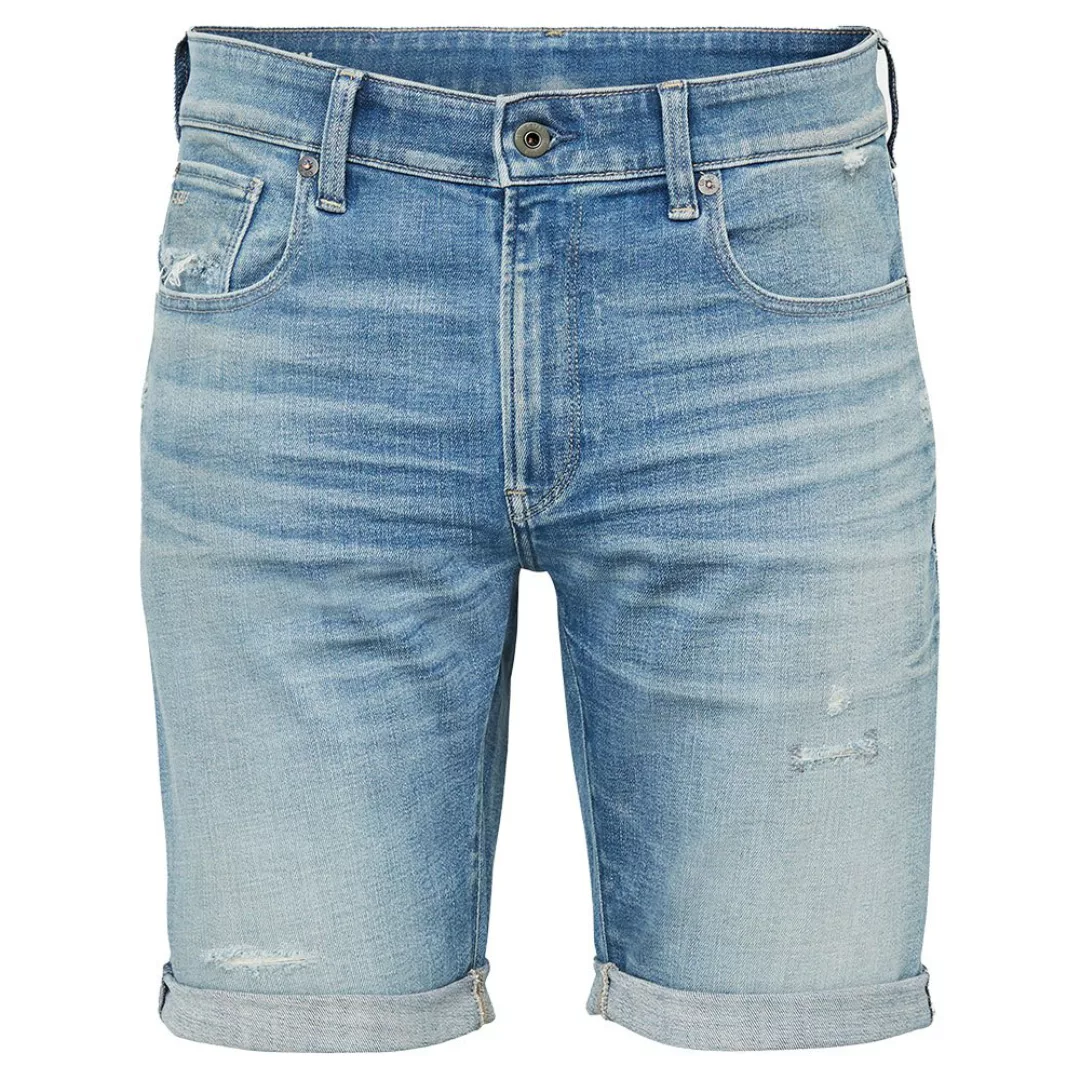 G-star 3301 Slim Jeans-shorts 30 Vintage Cool Aqua Destroyed günstig online kaufen