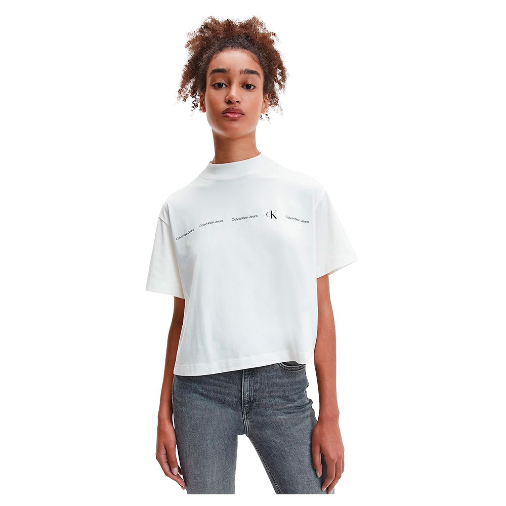 Calvin Klein Jeans Repeat Logo Kurzärmeliges T-shirt M Tofu günstig online kaufen