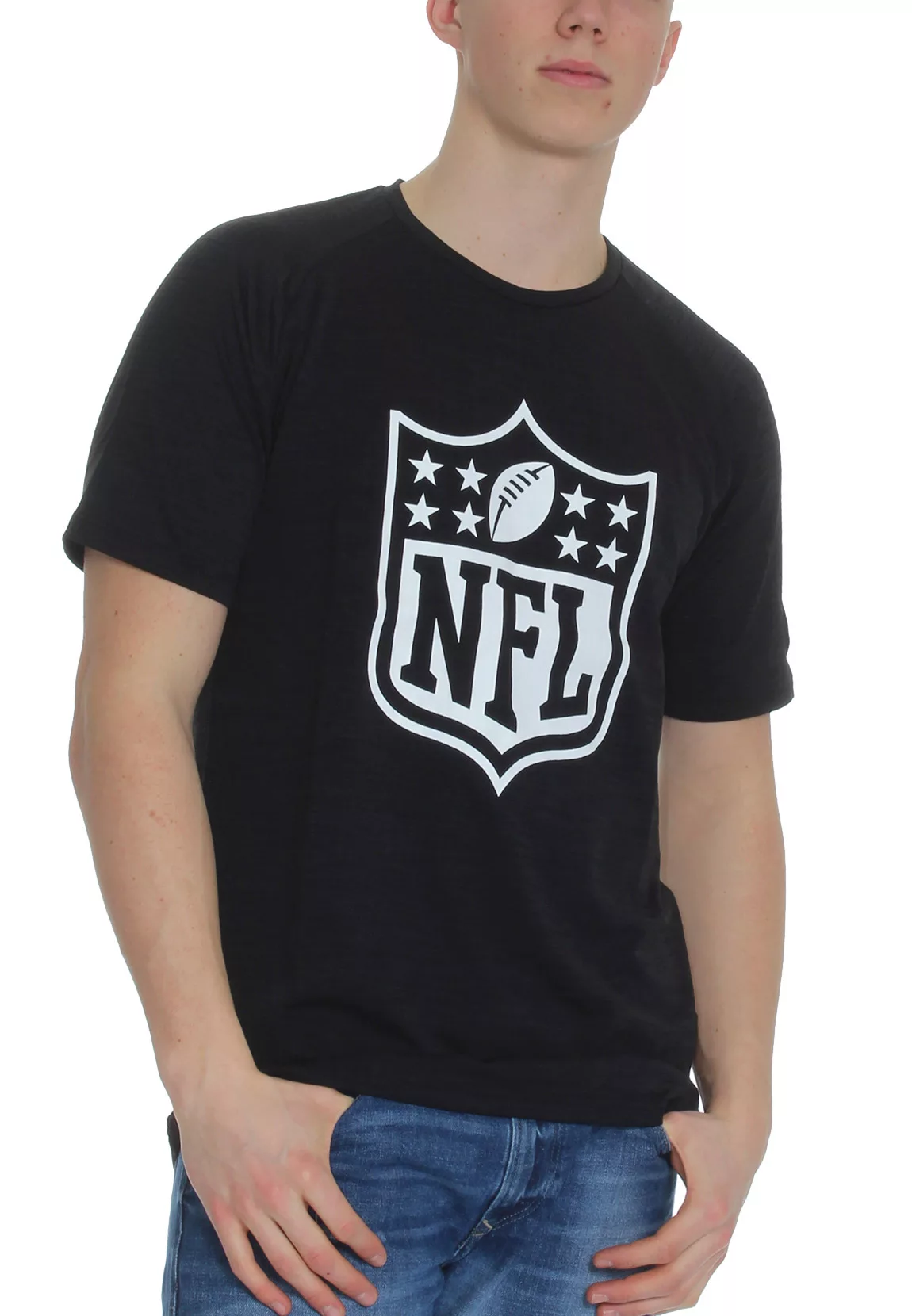 New Era NFL Engineered Raglan T-Shirt Herren NFL LOGO Schwarz günstig online kaufen