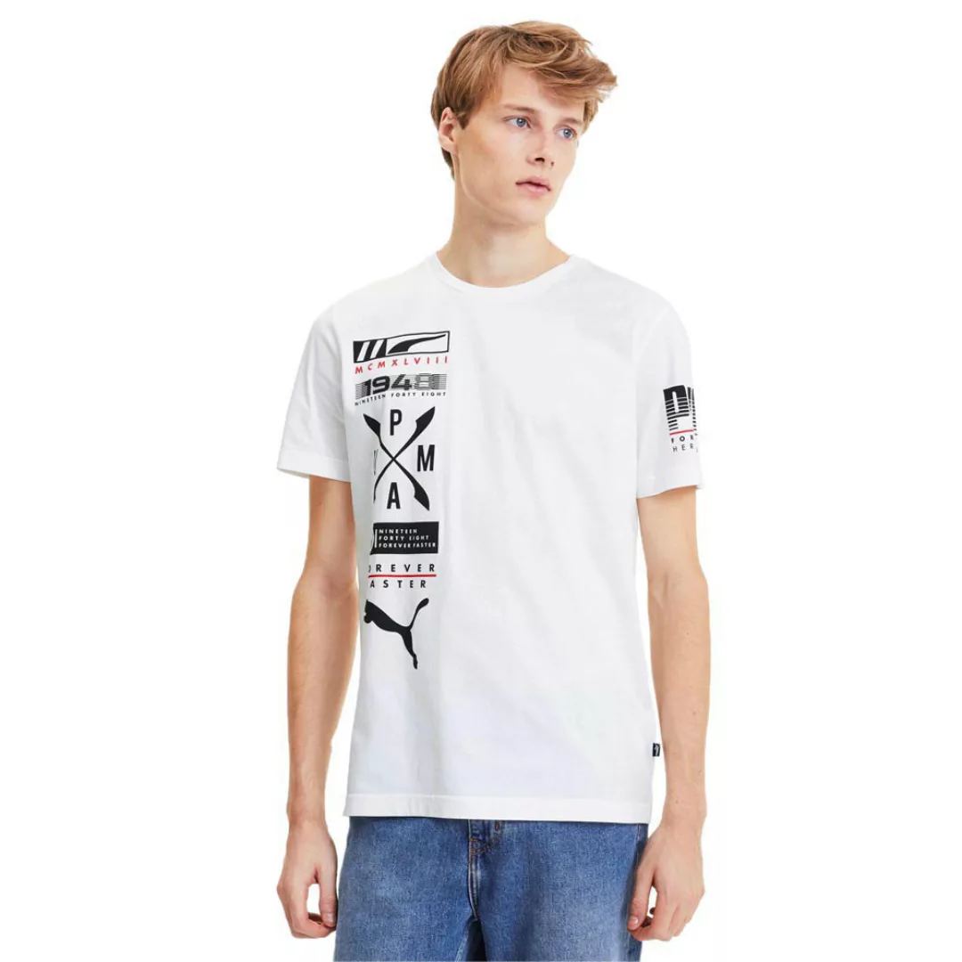 Puma Advanced Graphic Kurzarm T-shirt L Puma White günstig online kaufen