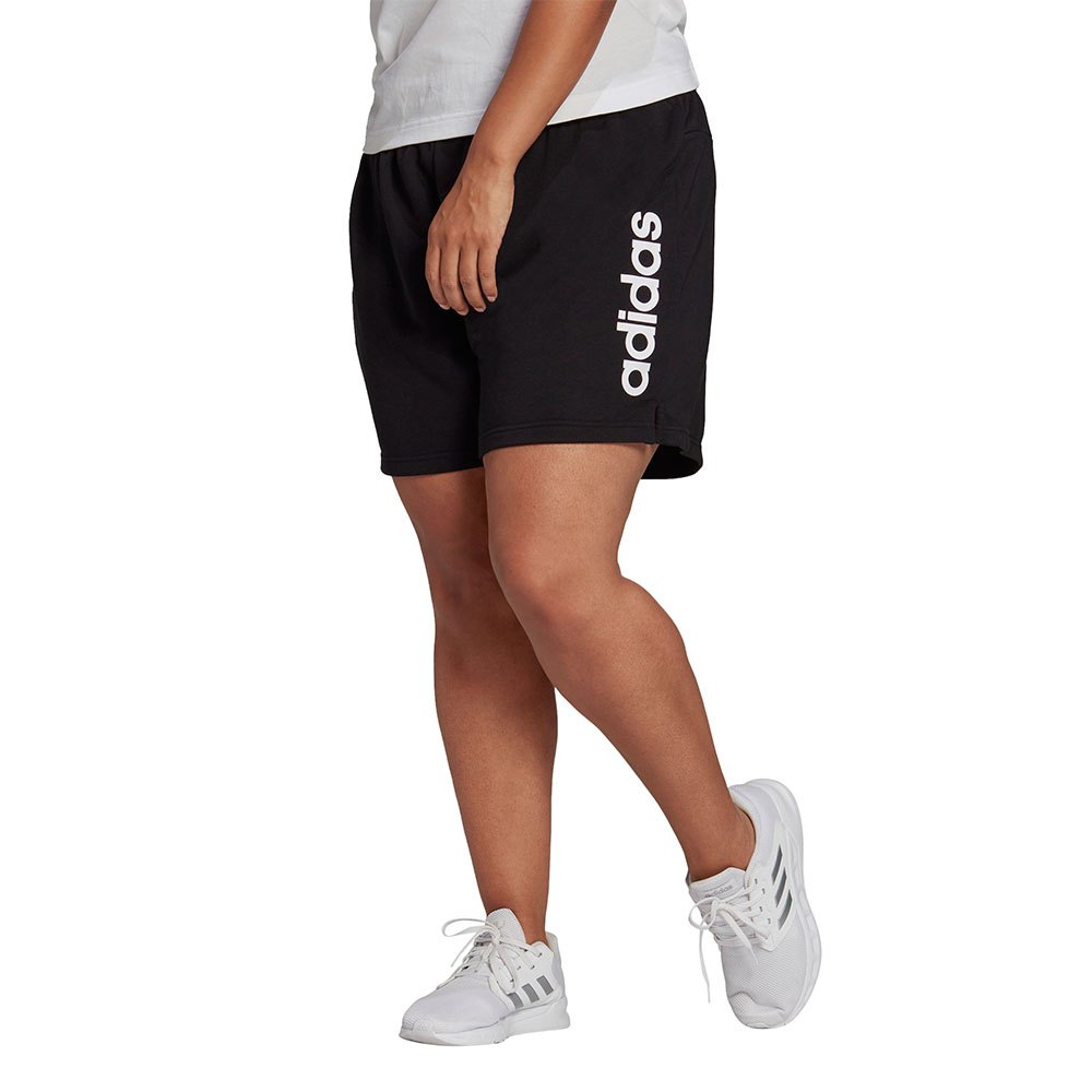 Adidas Essentials Slim Logo Shorts In Großen Größen 4X Black / White günstig online kaufen