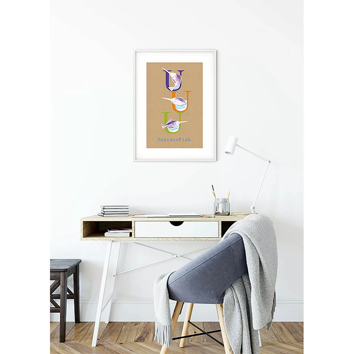 KOMAR Wandbild - ABC Animal U - Größe: 50 x 70 cm mehrfarbig Gr. one size günstig online kaufen