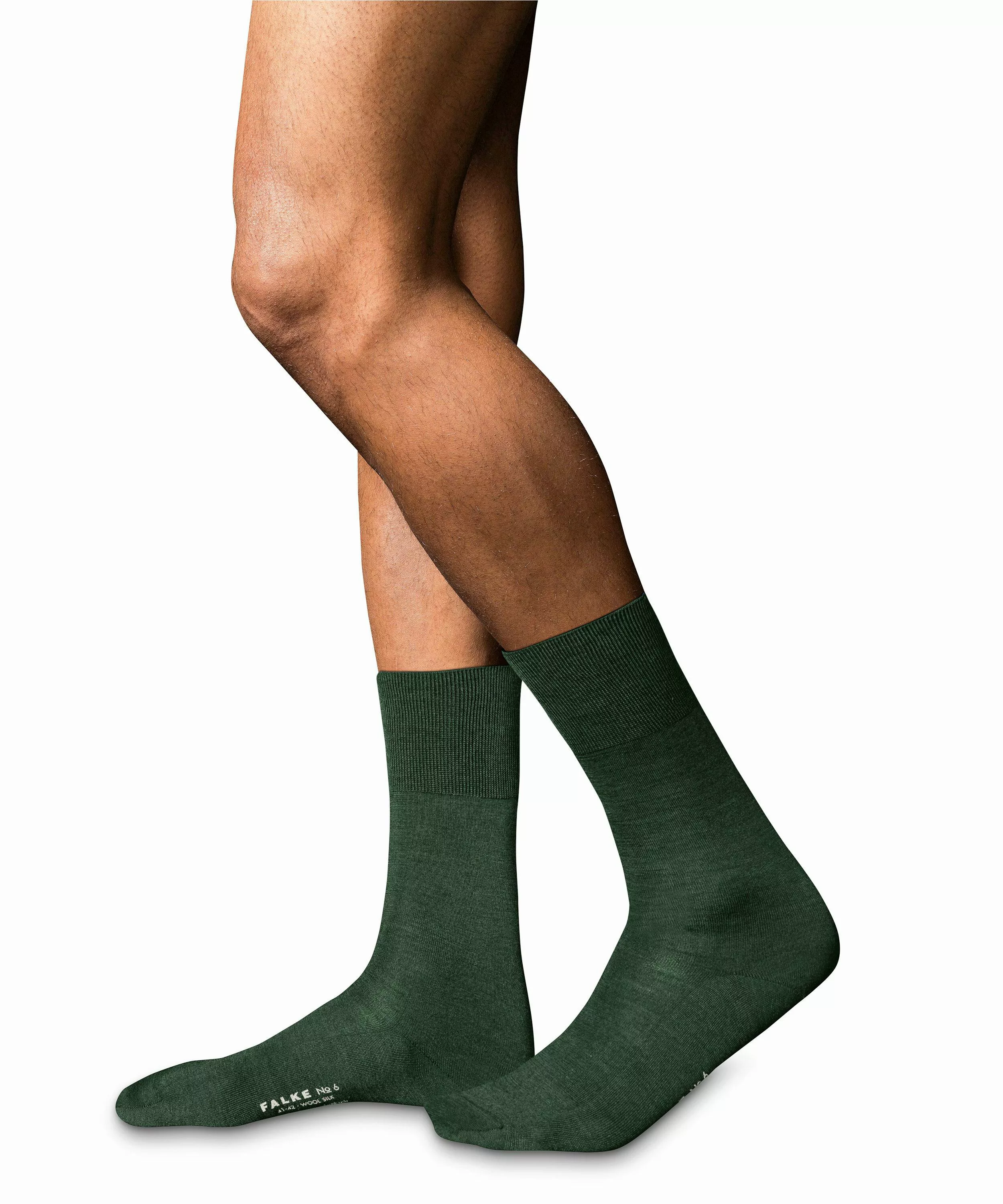 FALKE No. 6 Finest Merino & Silk Gentlemen Socken, Herren, 47-48, Grün, Uni günstig online kaufen