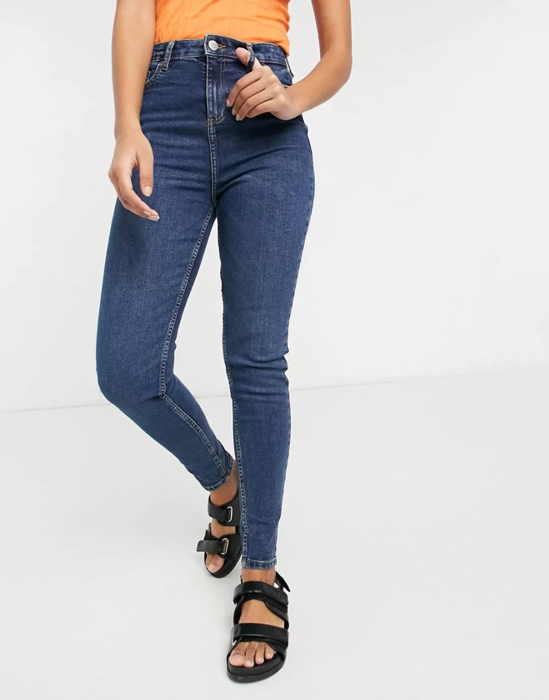 Miss Selfridge – Emily Tall – Knöchellange, eng geschnittene Jeans mit hohe günstig online kaufen