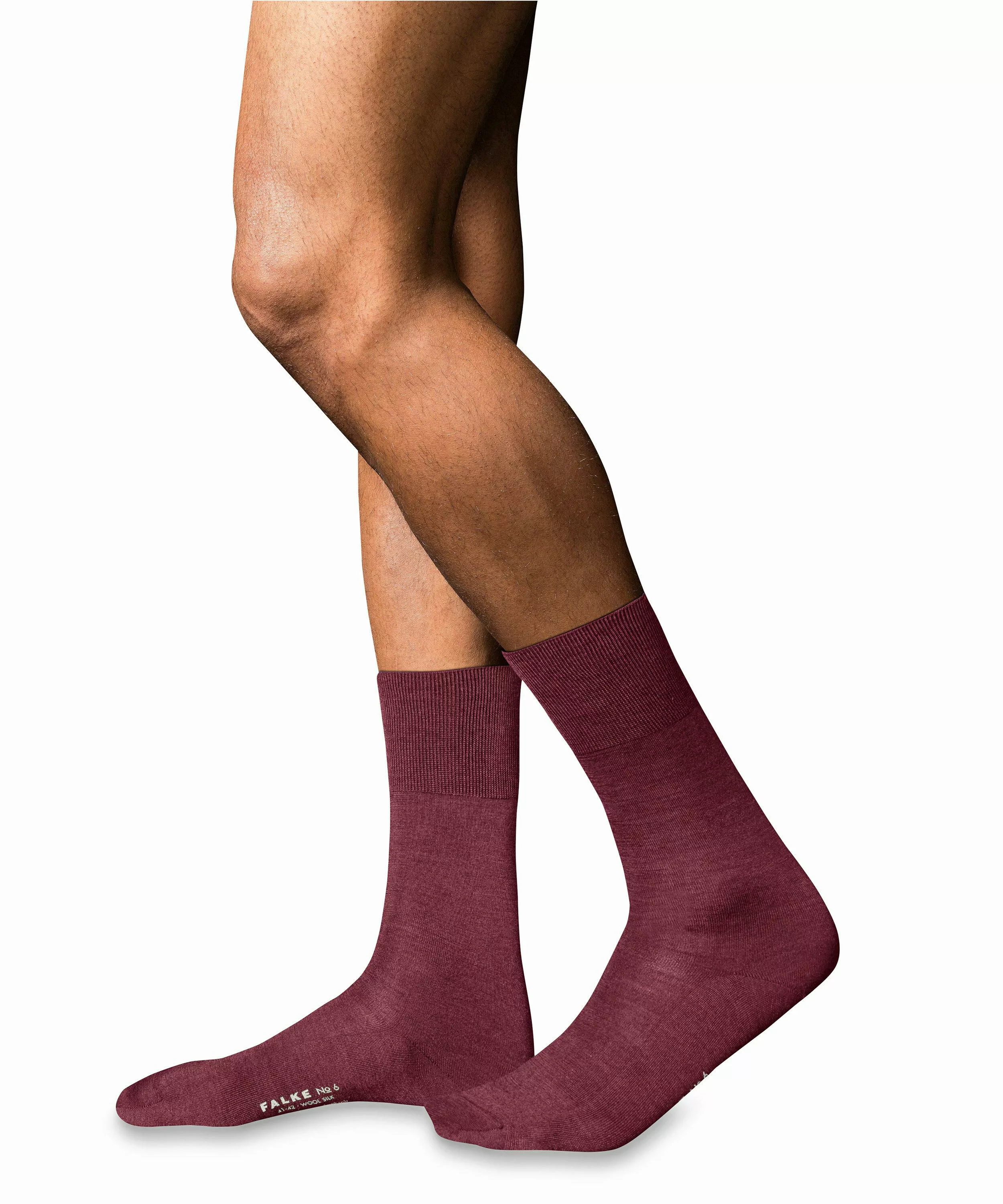 FALKE No. 6 Finest Merino & Silk Gentlemen Socken, Herren, 47-48, Rot, Uni, günstig online kaufen
