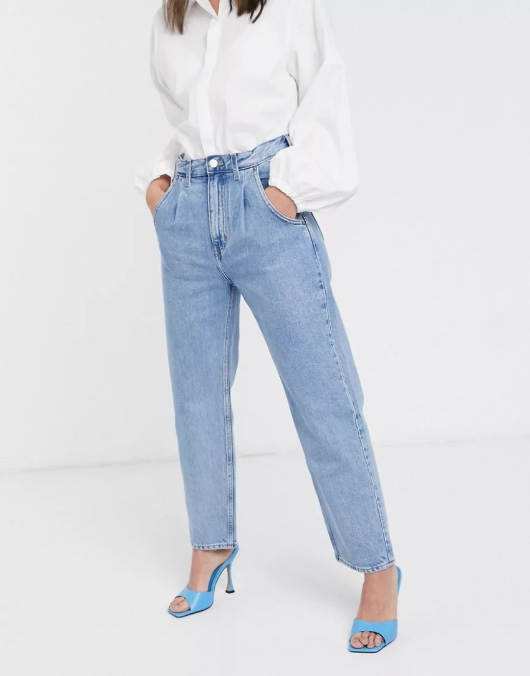 Weekday – Frame – Lässige Kokon-Jeans in Pen-Blau günstig online kaufen
