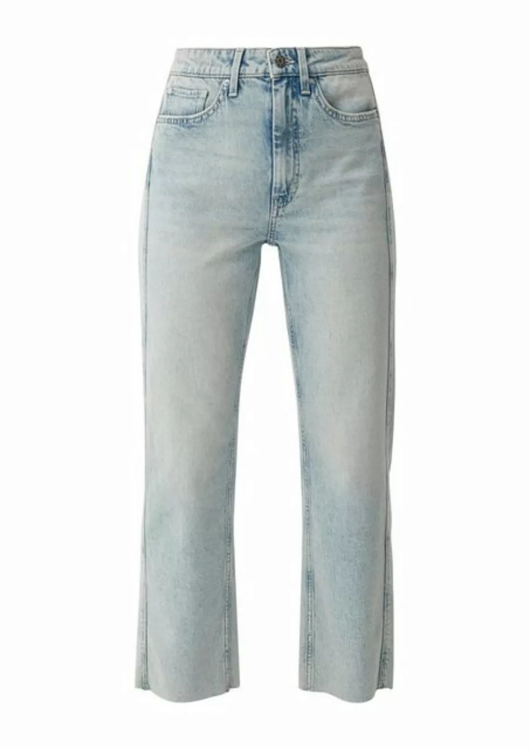 s.Oliver Regular-fit-Jeans Regular: Jeans mit ausgefranstem Saum günstig online kaufen