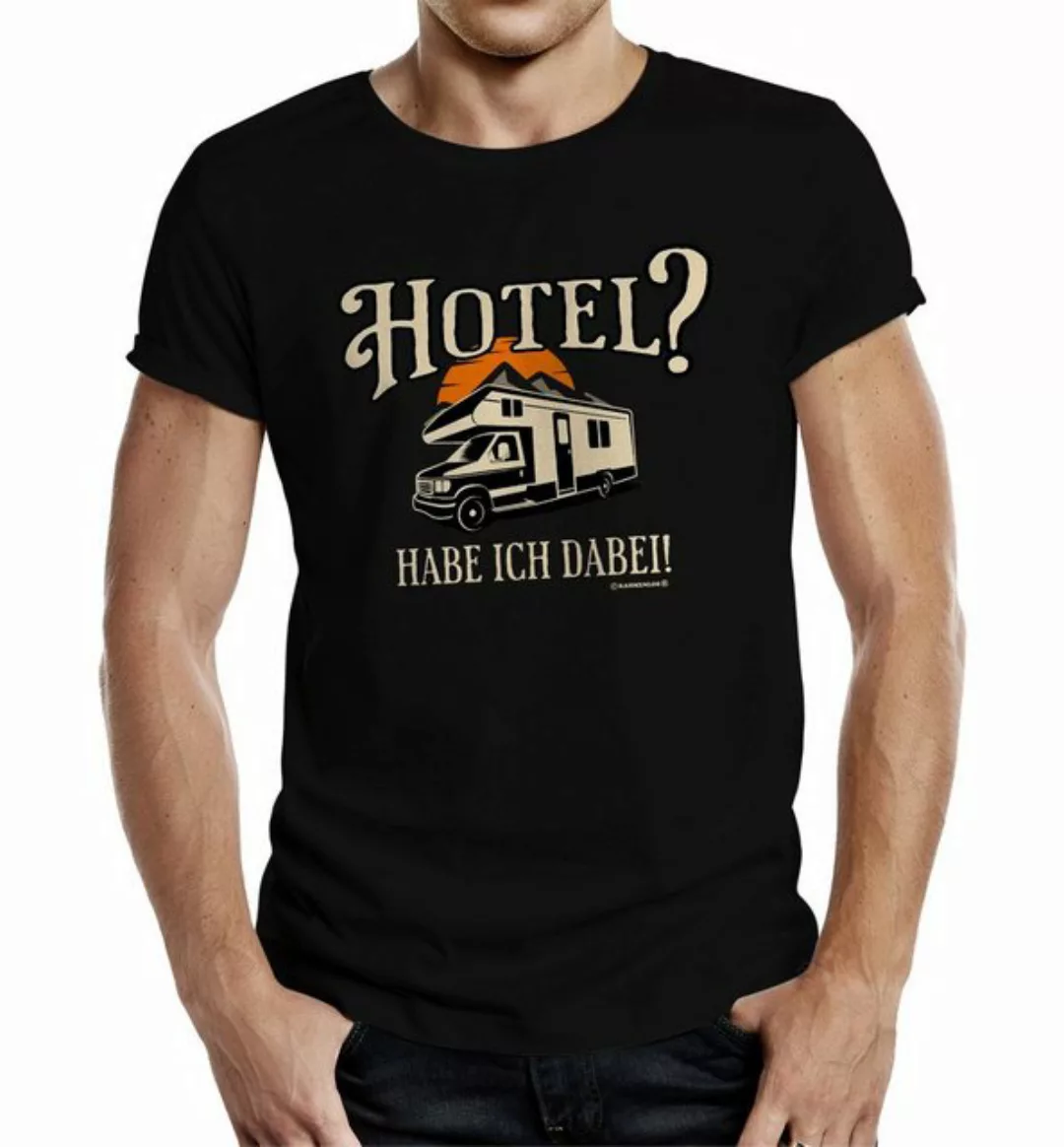 RAHMENLOS® T-Shirt Geschenk für Wohnmobilfahrer - Hotel habe ich dabei günstig online kaufen