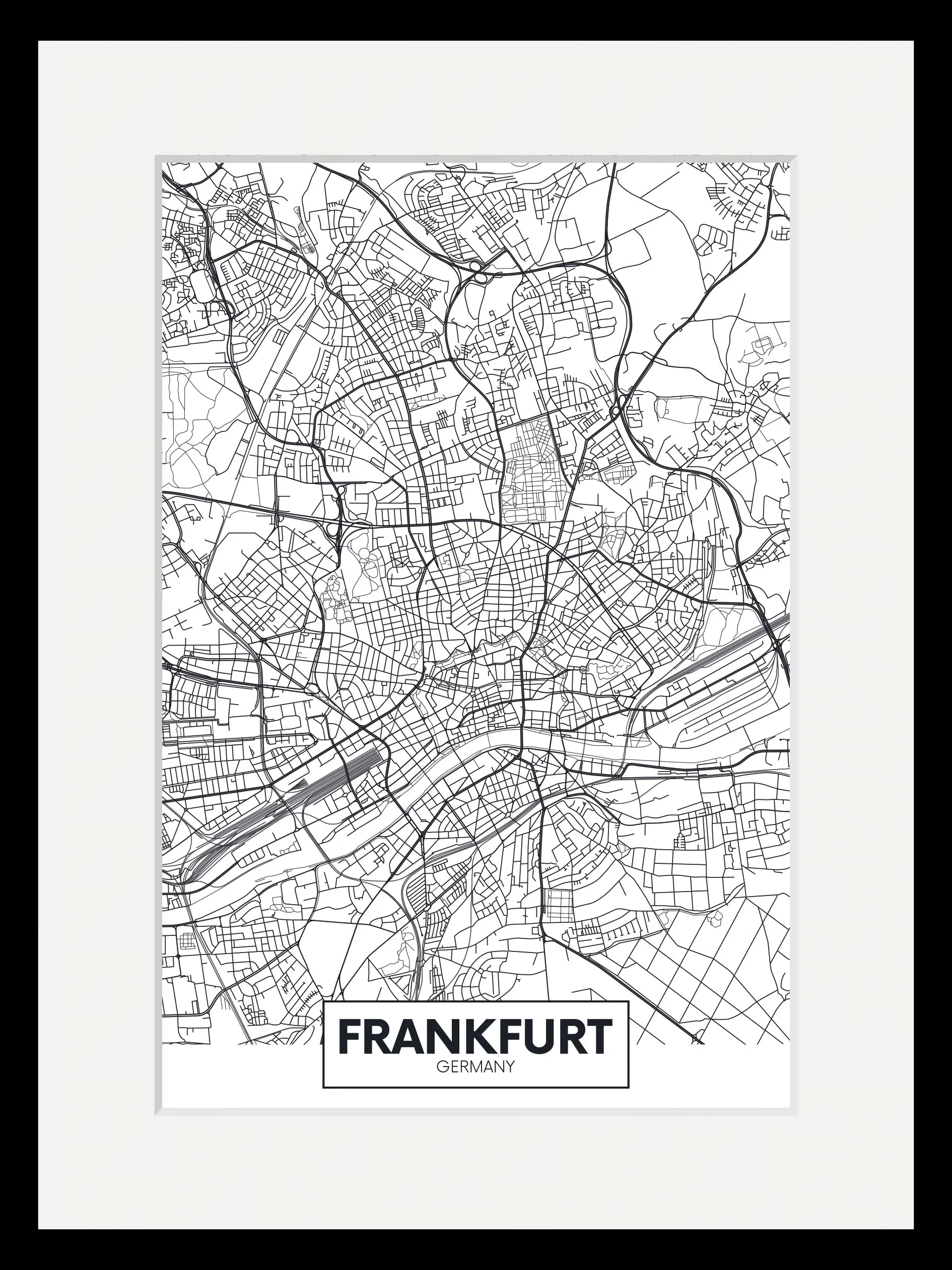 queence Bild "Frankfurt Stadtkarte", Städte, (1 St.) günstig online kaufen