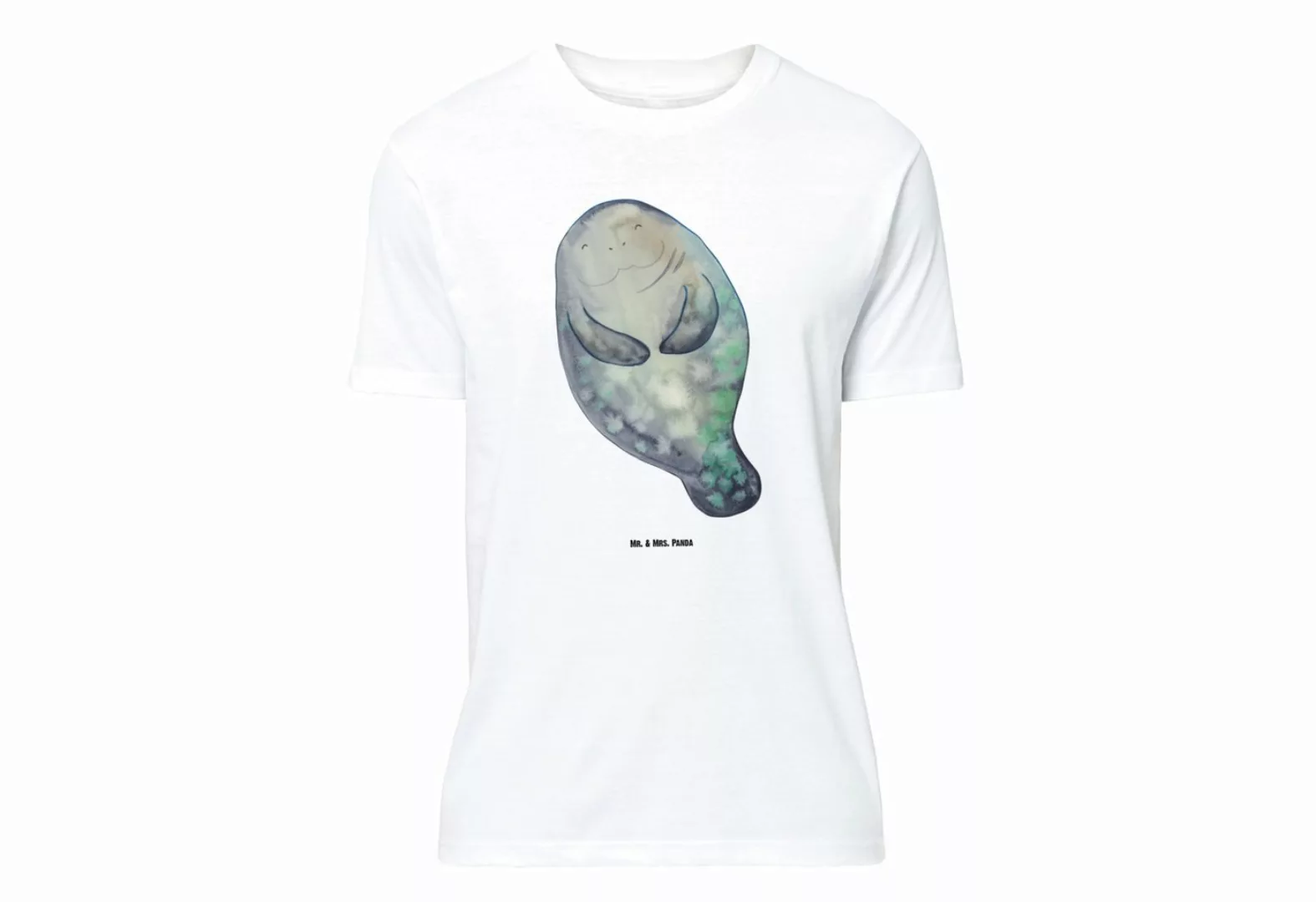 Mr. & Mrs. Panda T-Shirt Seekuh happy - Weiß - Geschenk, Schlafshirt, Selbs günstig online kaufen