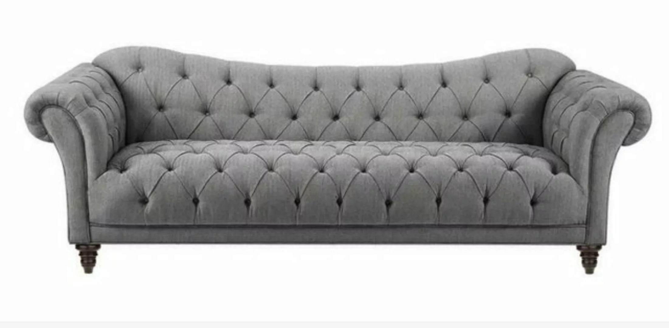 JVmoebel Chesterfield-Sofa, Beige Couch mit knöpfen Chesterfield Sofa Polst günstig online kaufen