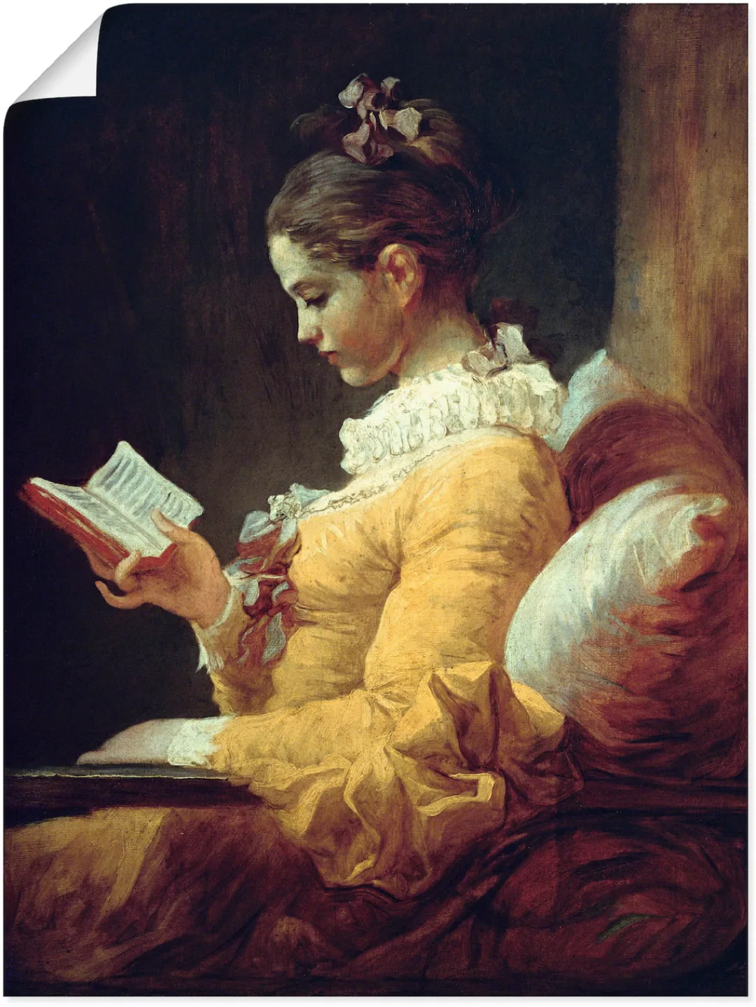 Artland Wandbild »Lesendes Mädchen. Um 1776«, Frau, (1 St.) günstig online kaufen