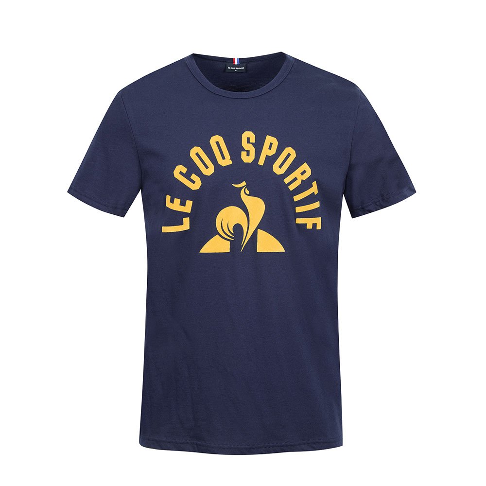 Le Coq Sportif Bat N°2 Kurzärmeliges T-shirt XL Blue Nuit / Lemon Chrome günstig online kaufen