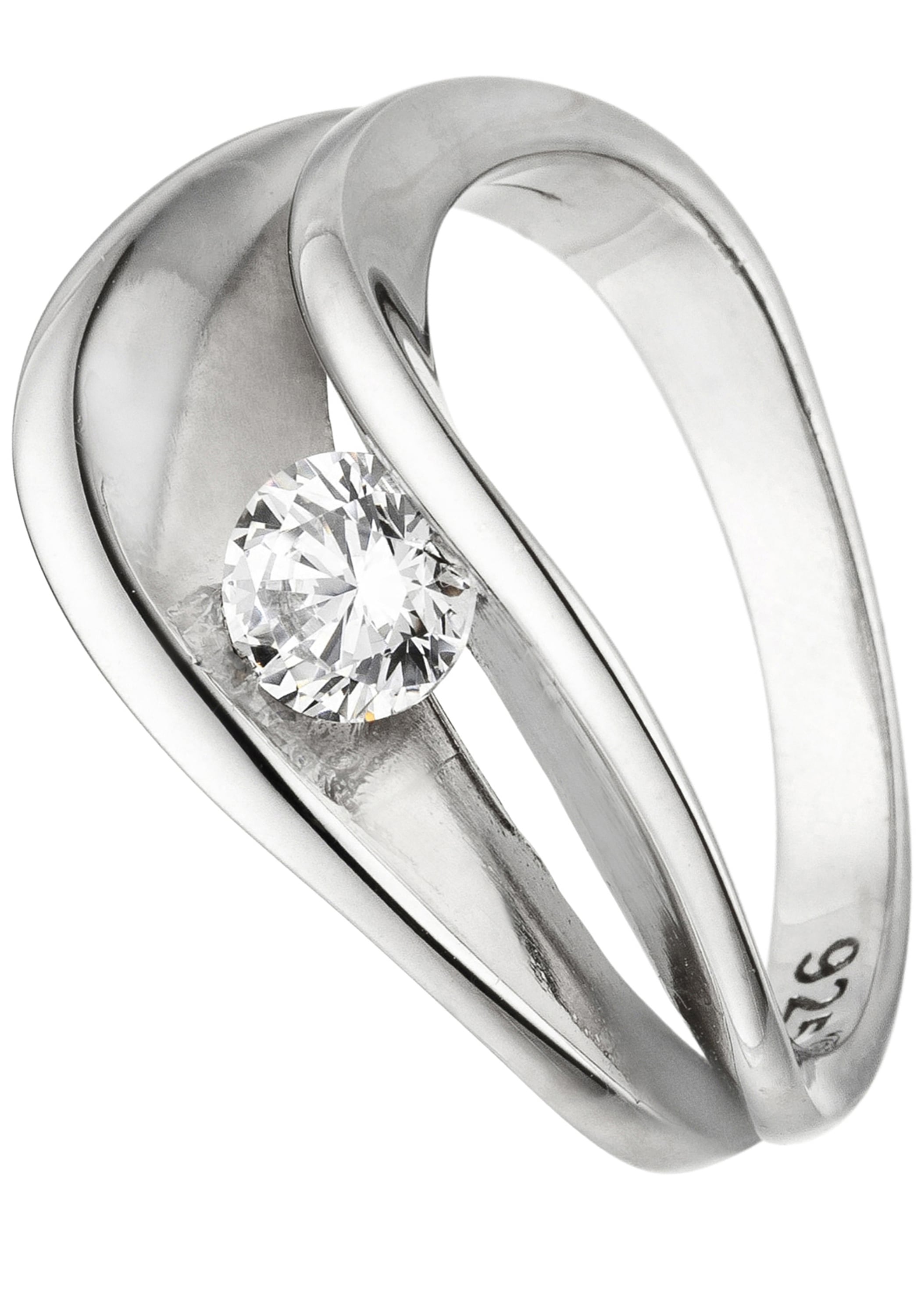 JOBO Fingerring "Ring mit mit Zirkonia", 925 Silber rhodiniert günstig online kaufen