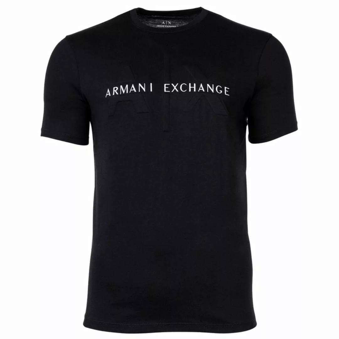 A|X ARMANI EXCHANGE Herren T-Shirt - Logo, Rundhals, Cotton Stretch Schwarz günstig online kaufen