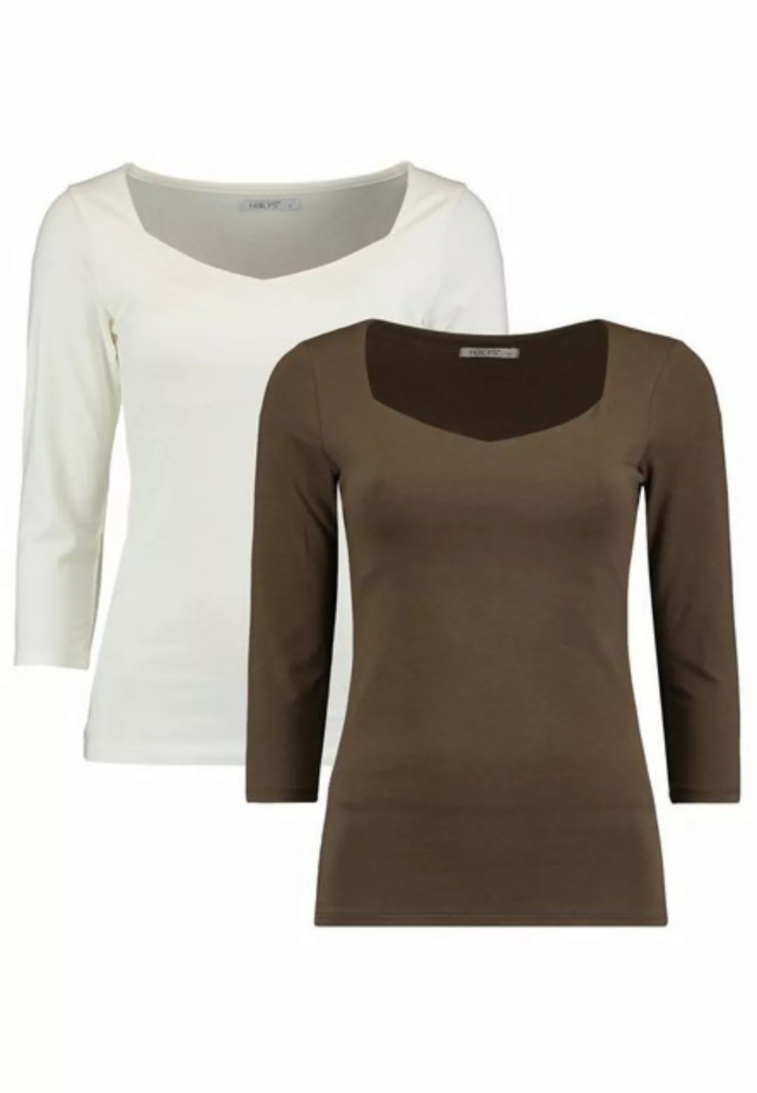 HaILY’S T-Shirt Dünnes 3/4 Arm Shirt 2-er Stück Set Stretch Longsleeve NOA günstig online kaufen
