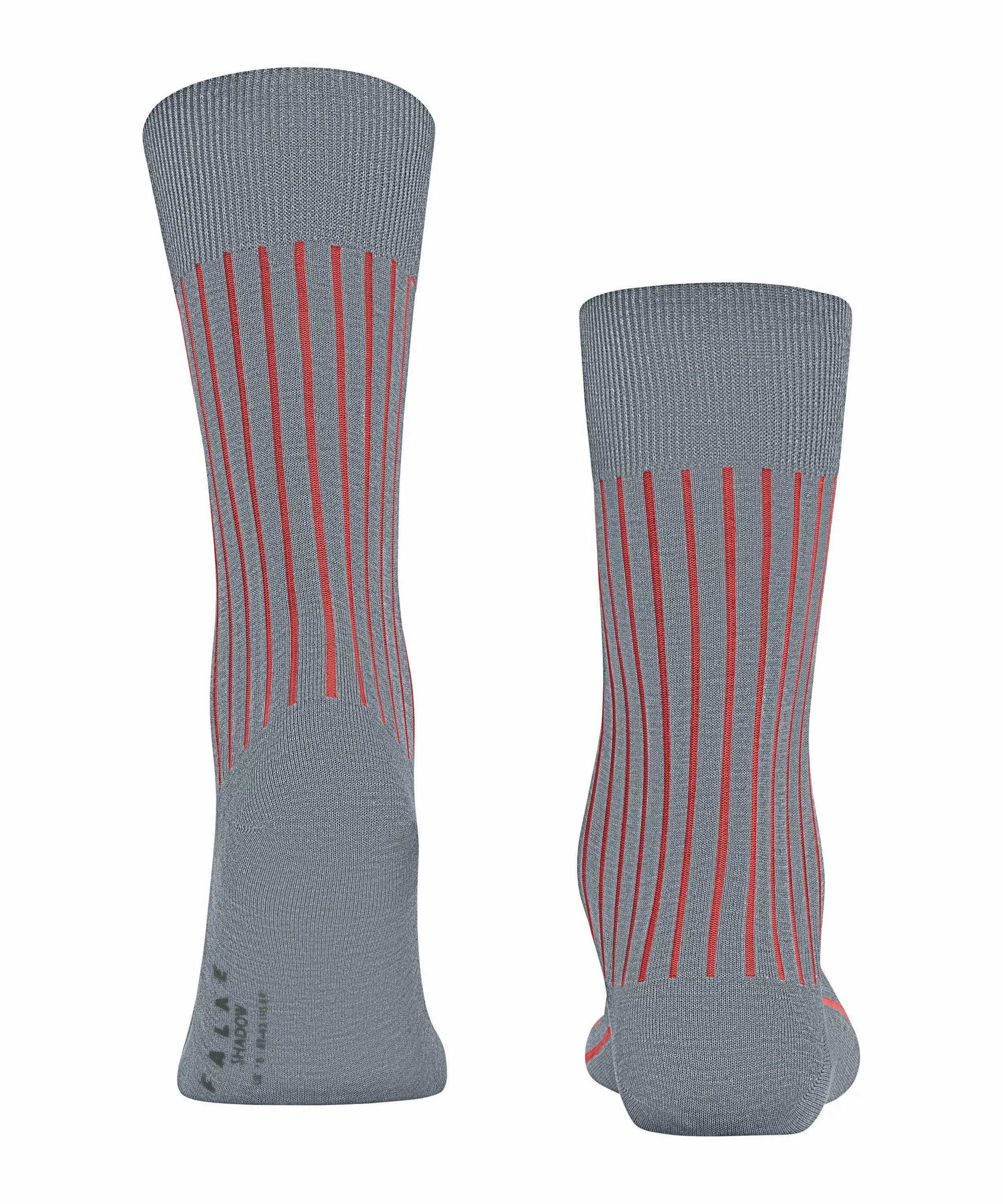 FALKE Shadow Herren Socken, 45-46, Grau, Rippe, Baumwolle, 14648-321406 günstig online kaufen