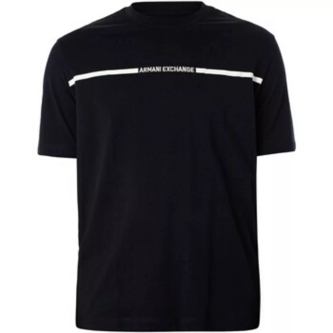 EAX  T-Shirt Streifen-Logo-T-Shirt günstig online kaufen