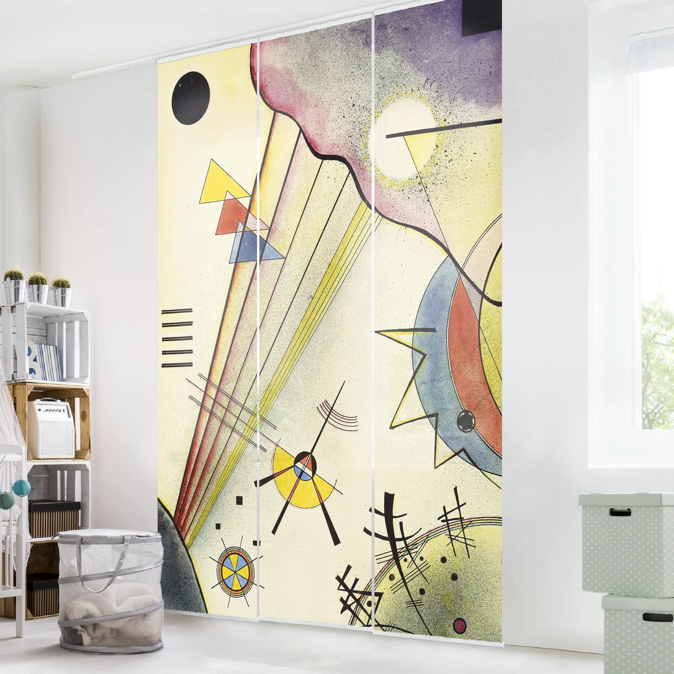 Schiebegardinen Set Kunstdruck Wassily Kandinsky - Deutliche Verbindung günstig online kaufen
