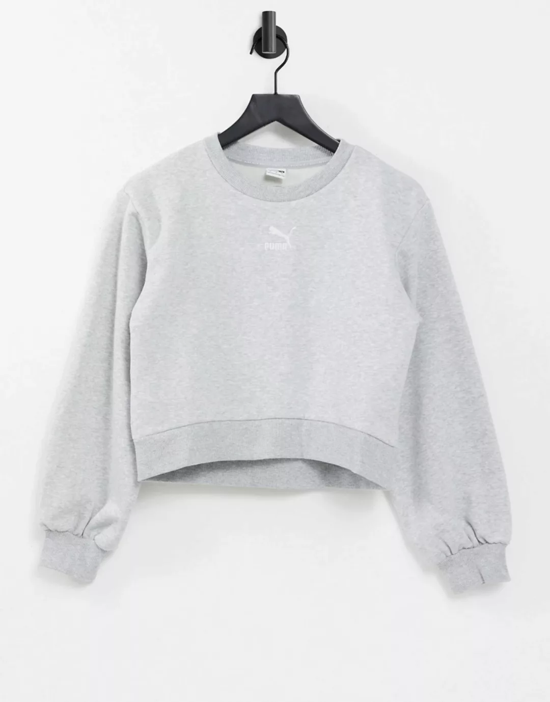 Puma Classics – Sweatshirt mit Glockenärmeln in Grau günstig online kaufen