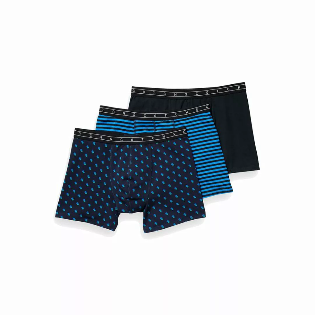 SCOTCH&SODA Herren Boxer-Shorts, 3er Pack - Long Shorts, Cotton Stretch Sch günstig online kaufen