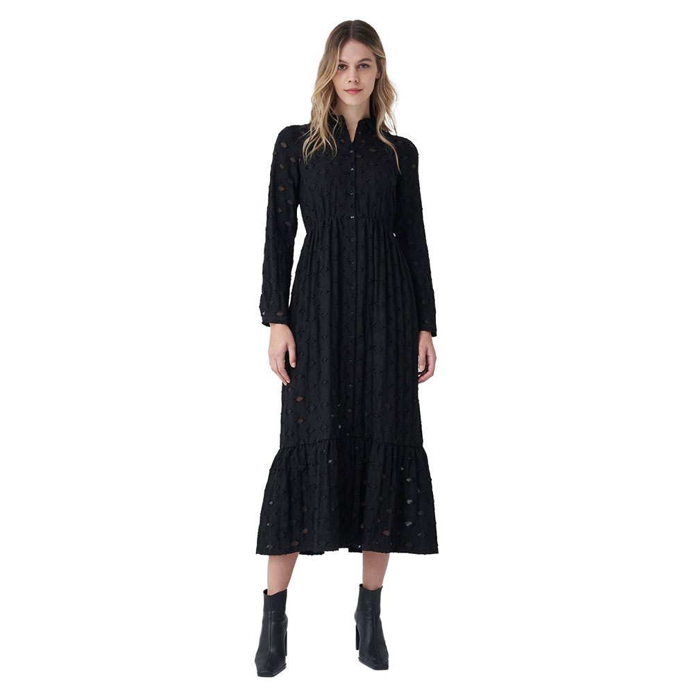 Salsa Jeans 125385-000 / Shirt Dress Langarm Langes Kleid XS Black günstig online kaufen