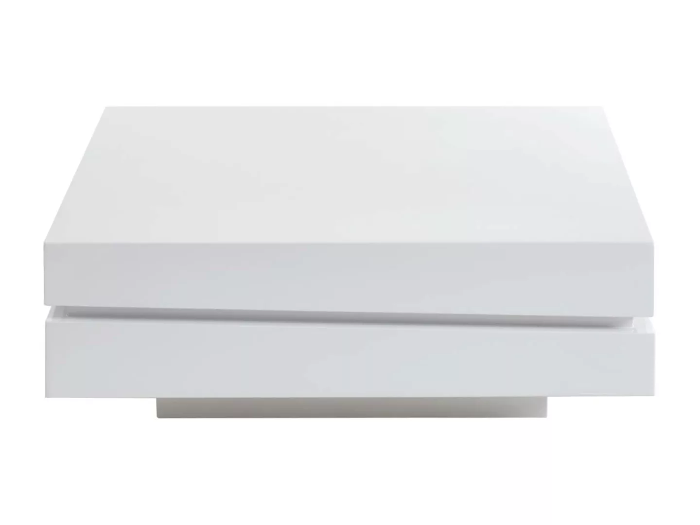 Couchtisch LED - MDF lackiert - Weiß - LYESS günstig online kaufen
